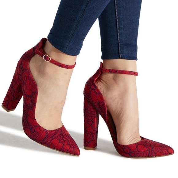 Shoedazzle Kiely Ankle Strap Pumps - Picture 1 of 5